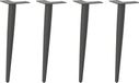 Pieds de table basse forme conique 4 pièces 42-43 cm acier anthracite