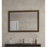 Saniclass Holz Base spiegel – 100x70 cm – Donker eiken mat