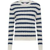 Sun68 - Bandes de câbles ronds L/s 3983 Porcelaine/bleu P. K32220