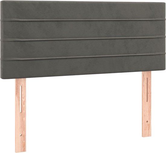 vidaXL Hoofdbord 80x5x78/88 cm fluweel donkergrijs