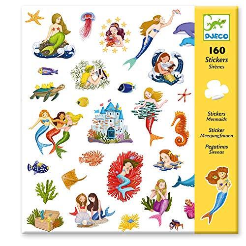djeco - Ballonnen stickers voor zeemeerminnen, meerkleurig (100)