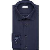 Seidensticker Slim Fit Overhemd donkerblauw, Effen