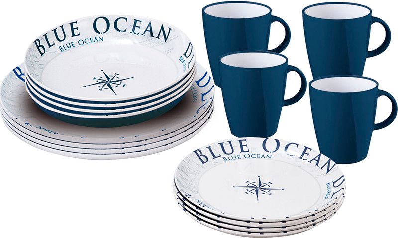 Brunner Blue Ocean blauwwit 2018 Kook en serviessets - 8022068058726