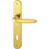 HOPPE deurklink VERONA - op schild BB 90, gepolijst messing