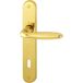 HOPPE deurklink VERONA - op schild BB 90, gepolijst messing
