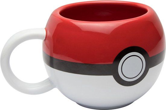 GB eye Pokemon Pokeball 3D Mok 400 ml - Rood/Wit