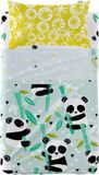 HappyFriday Moshi Moshi Panda garden blue Blauw Wieg voor baby's 2 Onderdelen