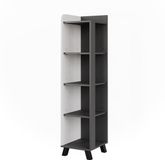 Vicco Karen Badkamermeubel – 30 x 128 cm met compartimenten Antraciet/wit