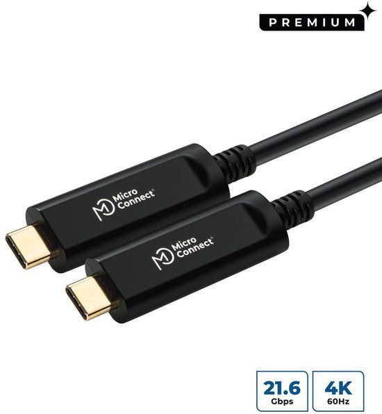 Microconnect USB3.1CC10OP USB-kabel USB 3.2 Gen 1 (3.1 Gen 1) 10 m USB C Zwart