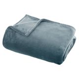 Atmosphera Plaid deken - bleu glacier - polyester - 125 x 150 cm