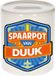 Bellatio Decorations Kinder spaarpot met naam - Duuk - keramiek - met dop - wit