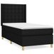 vidaXL Boxspringbed met matras, stof, zwart, 80x200 cm