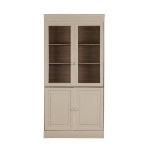 vtwonen Chow 2-deurs vitrinekast - Dakargrau - Grenen - 215x105x40cm