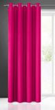 Gordijn Eurofirany Rita Gordijnen glad en eenvoudig, effen, 8 ogen, modern, voor woonkamer, kinderkamer, 1 stuk, polyester, roze, 140 x 250 cm