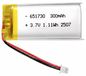 Batterij 651730, 300 mAh, 3,7 V, 2P-PH-connector