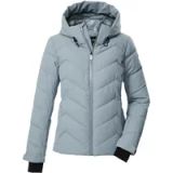 killtec KSW 31 Wmn Ski Qltd Jckt dames Ski-jack/gewatteerde jas/functionele jas in donslook met capuchon en sneeuwvanger