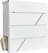 Merkloos Relaxdays Brievenbus met krantenvak - 37 x 37 x 11 cm - wit