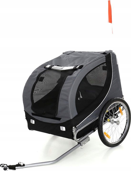 Viking Choice Hondenfietskar - opvouwbare fietskar - tot 40 kg - zwart
