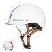 Exclusky Fietshelm voor dames, fietshelm voor heren, geïntegreerd laag vizier, fietshelm voor vrouwen, skaterhelm, BMX-helm, retro helm voor stadspendelaars, trekking, trail, racefietshelm (56-61 cm)