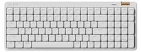 Lofree Flow Lite 100 : Clavier mécanique, profil bas, 100 touches, sans fil (Bluetooth / 2,4 GHz), disposition QWERTY (Royaume-Uni) pour Windows et Mac OS, couleur : blanc cassé