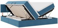vidaXL Opbergbed met hoofdeinde 2-persoons donkerblauw