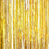 Funny Fashion Deurgordijn - metallic goud - 200 x 100 cm - folie - deurversiering gordijn - versiering - tinsel