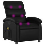 VidaXL Elektrische Massagestoel Zwart Kunstleer