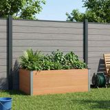 Maison Exclusive - Jardinière haute, marron, 150 x 100 x 54 cm, en WPC et aluminium