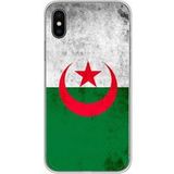 1001 coques Apple Drapeau algerie bedrukt siliconen hoesje compatibel met iPhone X, iPhone XS