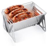 Vilde | Barbecue de camping pliable - 21x16,5x12,5 cm - Mini barbecue à charbon pour sac à dos