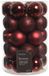Merkloos / Sans marque Decoris Onbreekbare kerstballen ossenbloed in koker 34 st