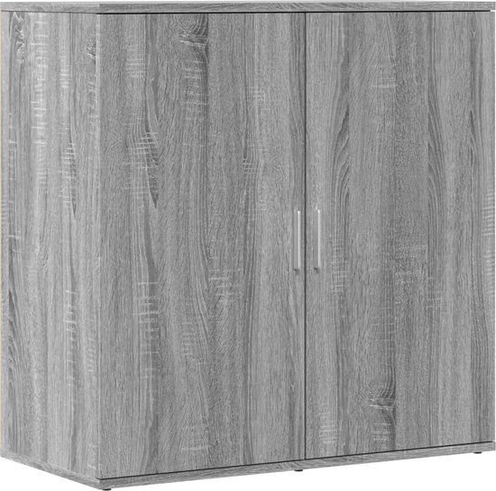 vidaXL Dressoir 79x38x80 cm bewerkt hout grijs sonoma