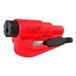 Resqme 04.100.07 The Original Emergency Keychain Car Escape Tool, 2-in-1 veiligheidsgordelsnijder en raambreker, gemaakt in de VS, rood-compacte noodhamerpakket van 2, Set van 2