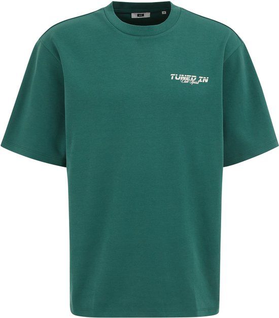 WE Fashion Heren heavyweight loose fit T-shirt met print