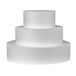 Merkloos Piepschuim taart - 3-laags - D20 x H15 cm - wit
