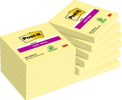 Post-it Zelfklevende Notitieblaadjes - Vierkant - Geel - 76x76mm - 90 vel - 12 stuks