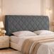 Housse de tête de lit extensible pour chambre à coucher, gris foncé 120cm