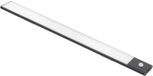 Emuca Kaus Black USB oplaadbare LED wandlamp met bewegingssensor, L600mm, Plastic en Aluminium, Zwart gelakt