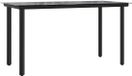 vidaXL Table de jardin Acier et Verre trempé Noir 200x100x74cm