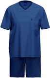 Ammann Pyjama kort ' Jeans Ringel ' blauw / donkerblauw / zwart