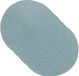 Venilia 59125 Set van 4 placemats, blauw, rond, voor eetkamer, onderzetter, geweven, geschikt voor levensmiddelen, 38 cm