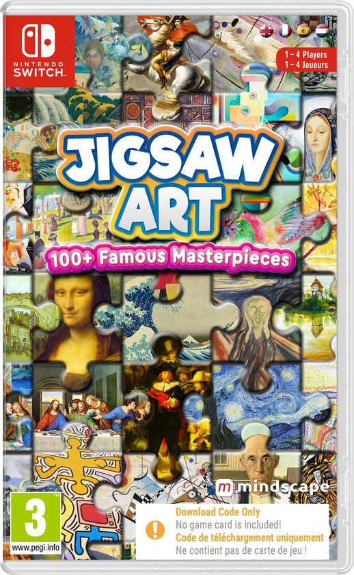 Mindscape Jigsaw Art: 100+ Famous Masterpieces - Nintendo Switch (Code in a Box)