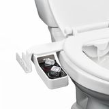 Vevor Bidet Toiletbevestiging 7 mm Ultradunne Toiletbrilbevestiging met 2 Intrekbare Sproeiers (Koud Water / Warm Water) & 2 Draaiknoppen & Instelbare Waterdruk voor Billen En Intieme Reiniging