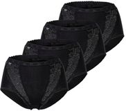 sloggi Maxislip Chic Vrouwen Effen Zwart 4 Stuks