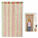 Unyqoos® Rideau en matière translucide, 100x200 cm, multicolore avec fils argentés scintillants – rideau de porte ou de pièce en polyester tissé serré, adapté comme arrière-plan pour les photos