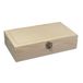 Rayher houten kistframe, FSC Mix Credit, onbehandeld, met metalen klep, afmeting 24,70 cm x 14,90 cm x 5,90 cm, 62296000
