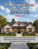 20 Barndominium Floor Plans (1,174–2,010 Sq. Ft.): Modern 3-Bedroom Home Designs with Dimensions, Furniture Layouts, Front Elevations, Garage Options, and Open Living Spaces.