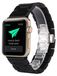 Wigento Vervangingsband van zwart hout in 20mm universele stijl, geschikt voor smartwatches