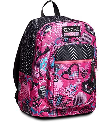 Seven Rugzak New Fit - Glamheart Girl - violet - school & reizen - Paars - Eén maat - Modern