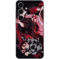 Maniacase Beschermhoes Samsung Galaxy S25 Plus Demon Slayer Tanjiro Nezuko Aanval Combat